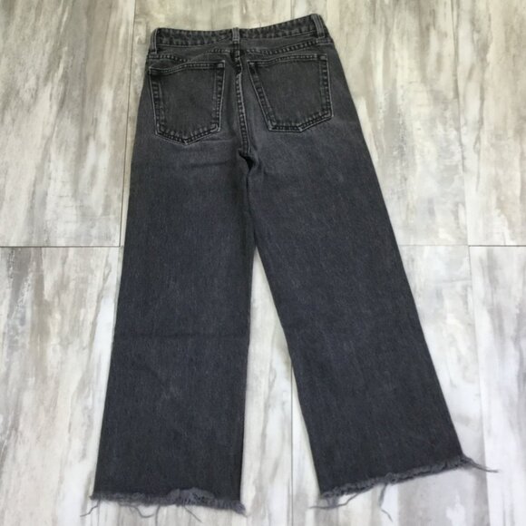Reformation Cropped Raw Hem Hi Rise Distressed Jean 25 - Picture 6 of 10